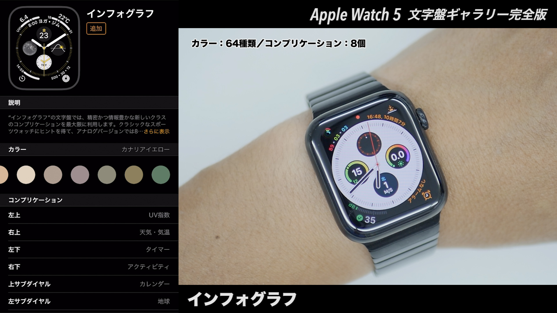 Apple Watchの文字盤 インフォグラフ